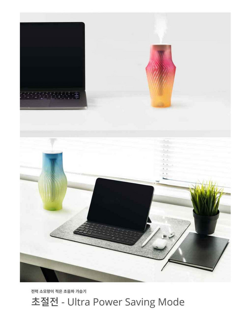 예쁜 미니 가습기 탁상용 초음파 가습기 새제품--0