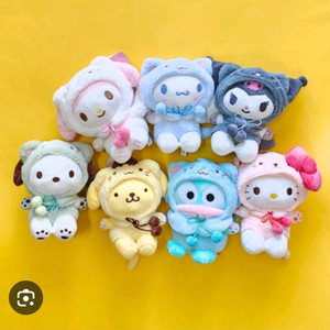 정품) 산리오 인형 키링 7종 키티 마이멜로디 한교동 쿠로미 시나모롤