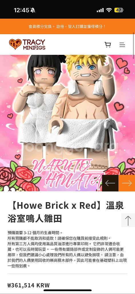 레고 커스텀 나루토 howe x red 나루토&히나타 목욕피규어--0