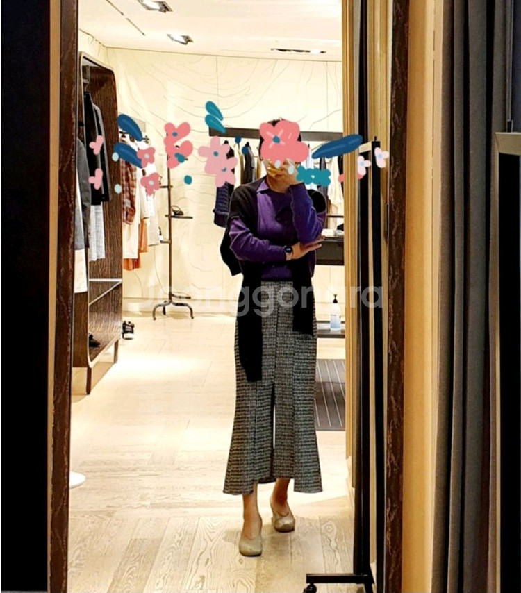 한섬 타임 포켓 트위드스커트--1