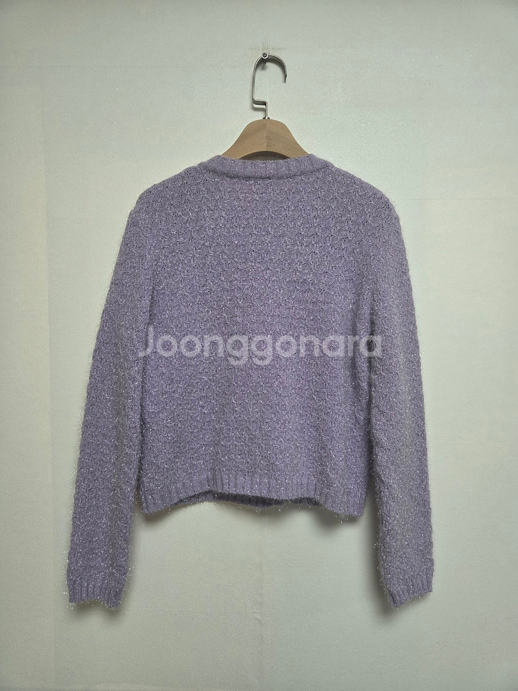 마쥬 쥬얼버튼 글리터 니트 가디건 연퍼플(XS)--1