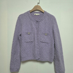 마쥬 쥬얼버튼 글리터 니트 가디건 연퍼플(XS)