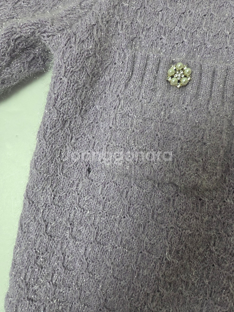 마쥬 쥬얼버튼 글리터 니트 가디건 연퍼플(XS)--4