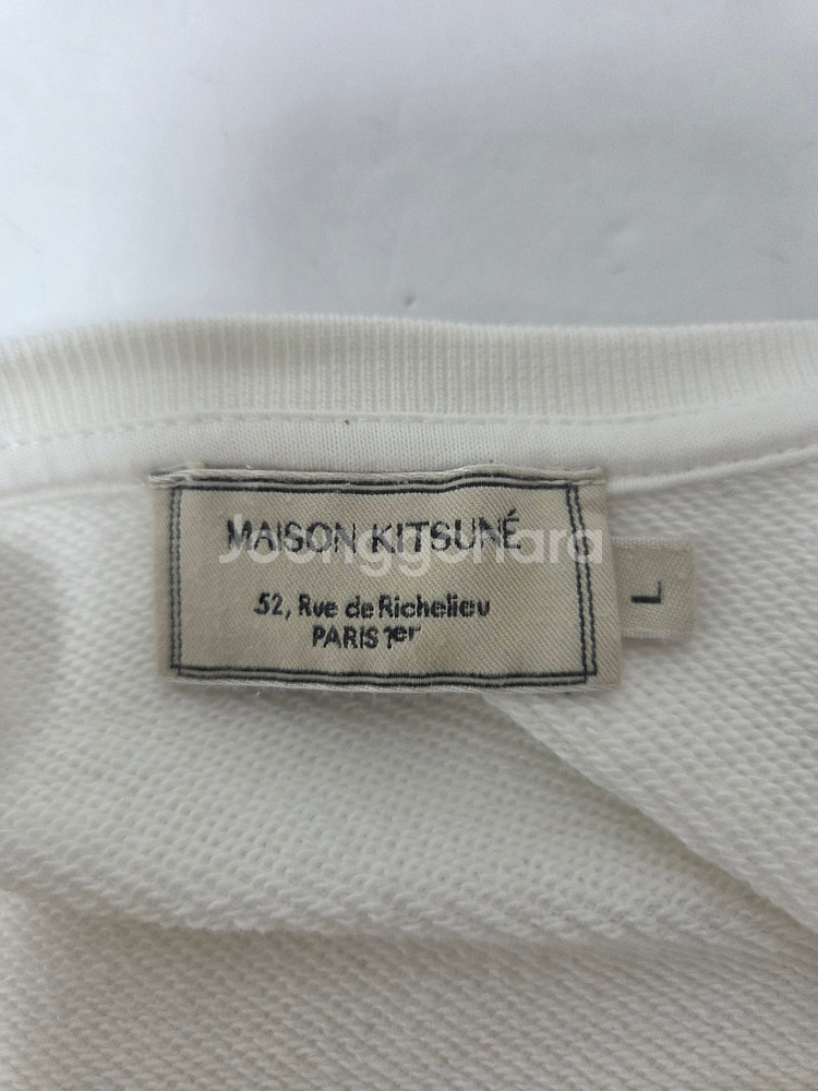메종키츠네 여성 파리지앵 맨투맨 화이트(L)--2