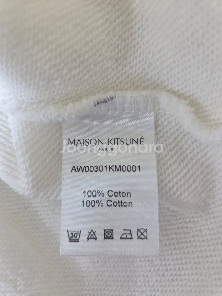메종키츠네 여성 파리지앵 맨투맨 화이트(L)--8