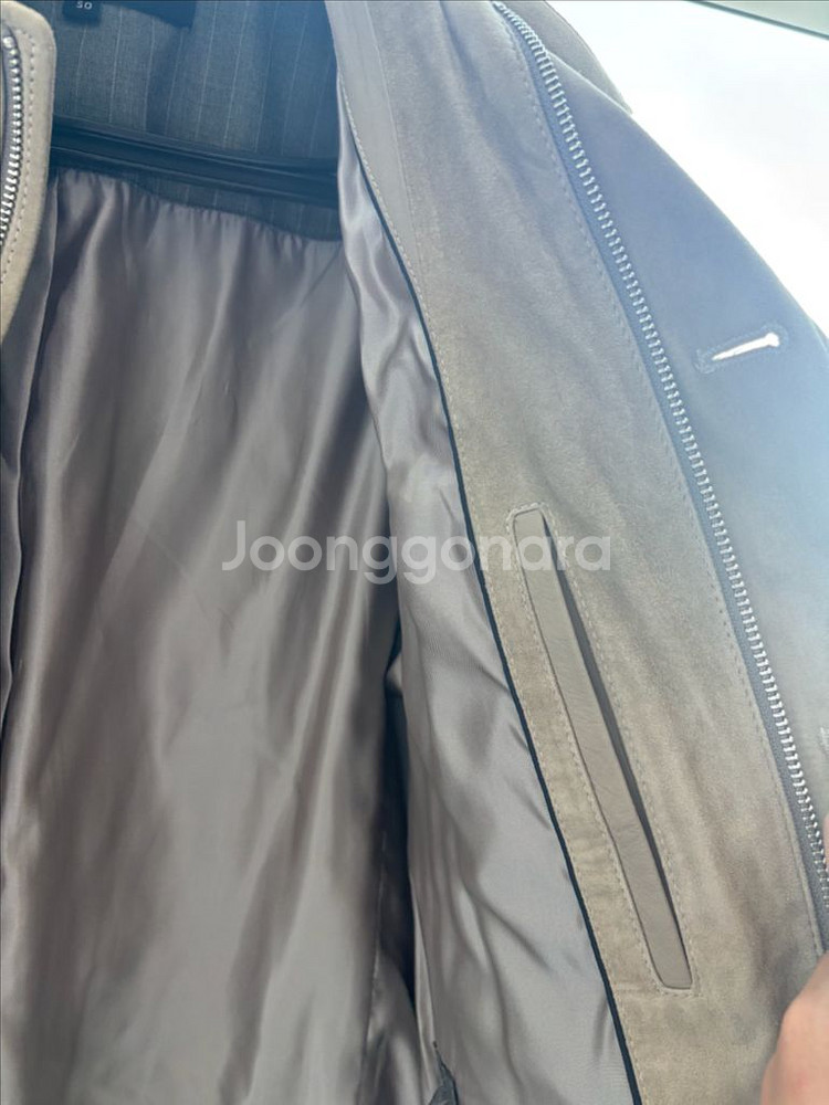 맨온더분 스웨이드 셔츠 자켓 (천연가죽 100프로)--3