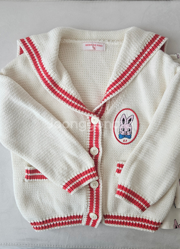 베베드피노 라팡가디건+상의티셔츠 100--1