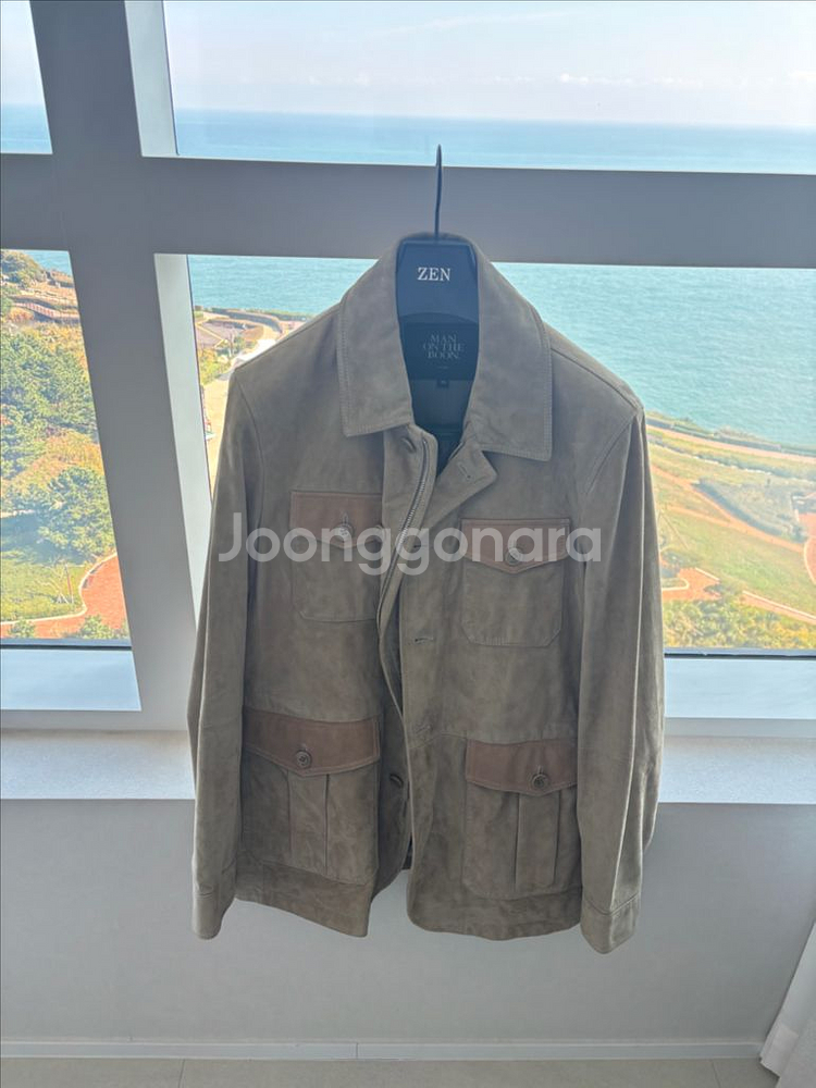 맨온더분 스웨이드 셔츠 자켓 (천연가죽 100프로)--6