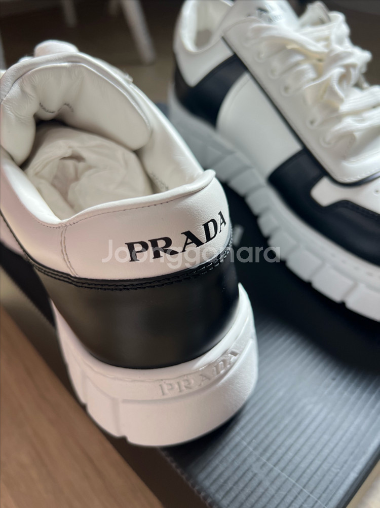 프라다 남성 스니커즈 운동화 2EE378 화이트/블랙 9--4