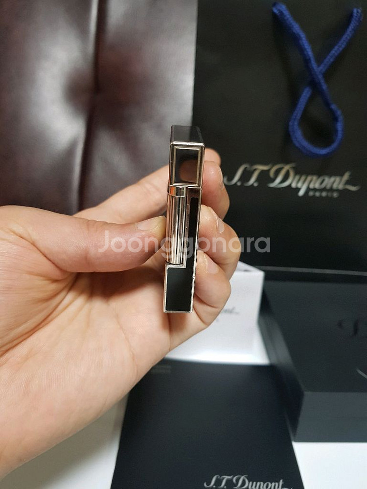 풀세트 듀퐁라이터 라인2 쌍불 ca16296 블랙래커 팔라듐 듀퐁라이타--3