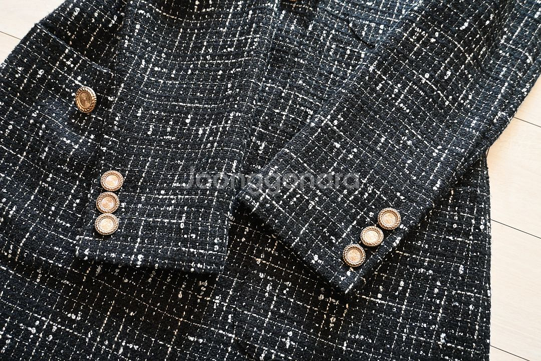 유어네임히얼 트위드 원피스 겨울 하객룩--8