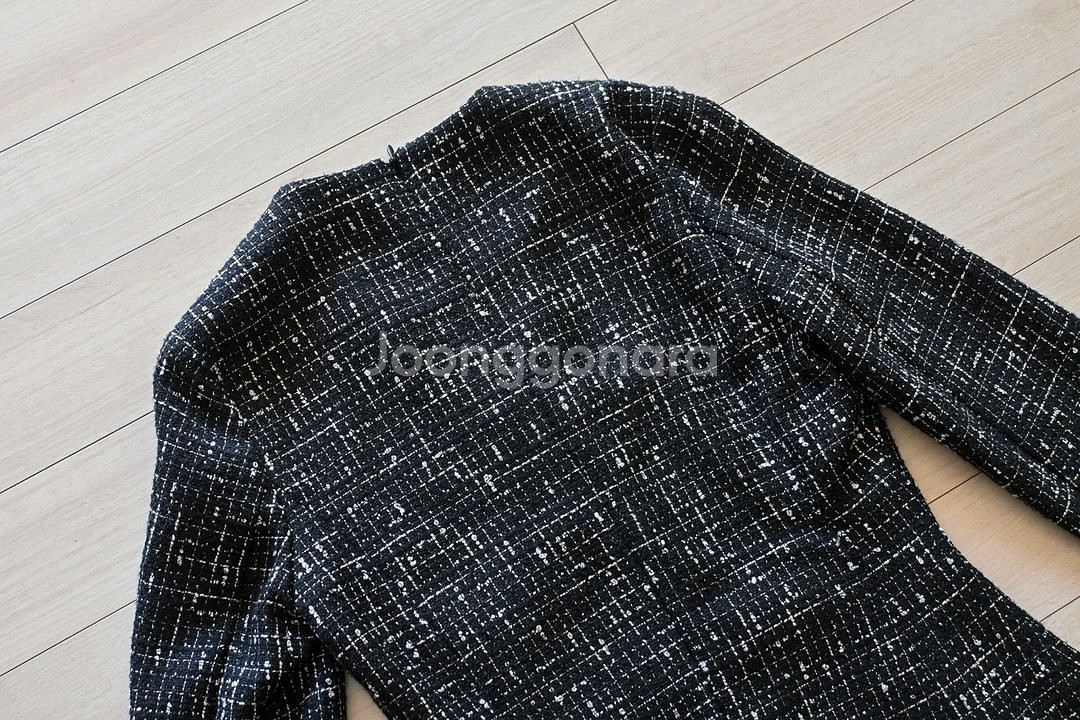 유어네임히얼 트위드 원피스 겨울 하객룩--5