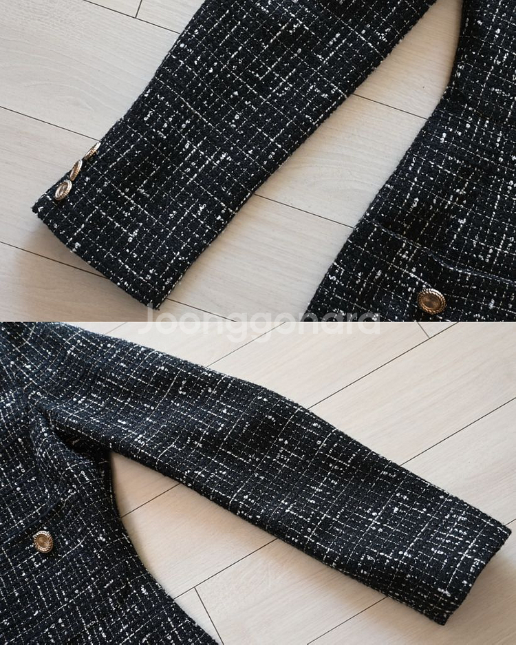 유어네임히얼 트위드 원피스 겨울 하객룩--7