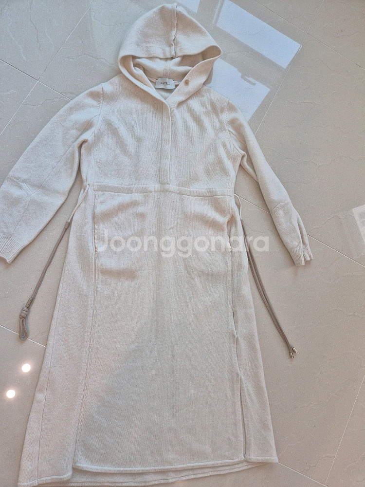 래트 후드 니트 원피스--0