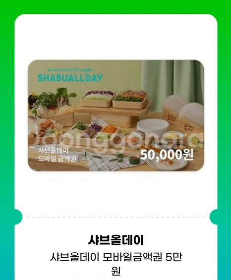 샤브올데이 5만원권/10만원권 잔액관리형--0