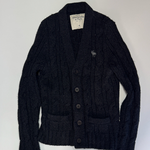 여성 아베크롬비 순록 로고 롱 니트 가디건