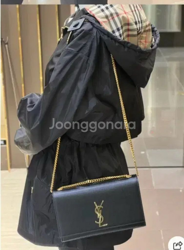 생로랑 케이트 미디 숄더백--1