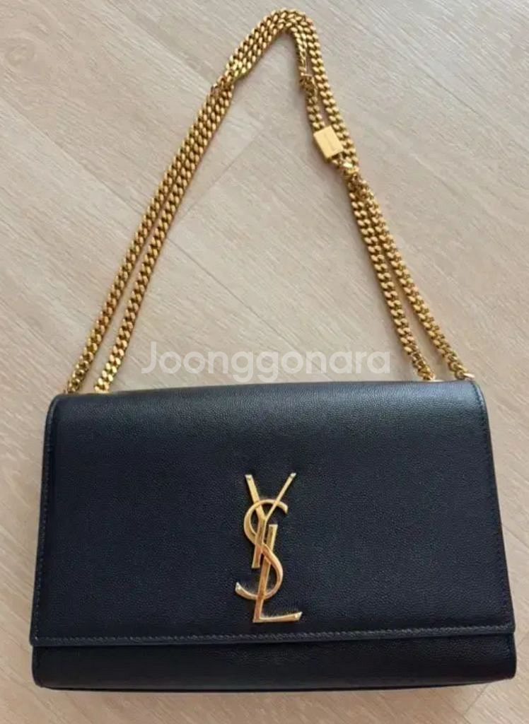 생로랑 케이트 미디 숄더백--3