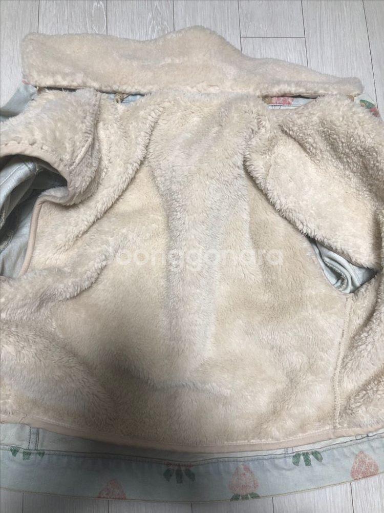 리미떼두두 스트로베리 데님 퍼 자켓 XL(120)--4