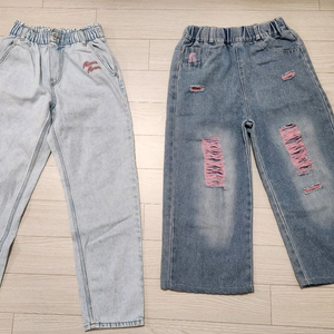 여아.아동.청바지 2벌.사이즈 140