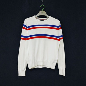 TOMMY HILFIGER 타미 힐피거 투컬러라인 면니트라운드티