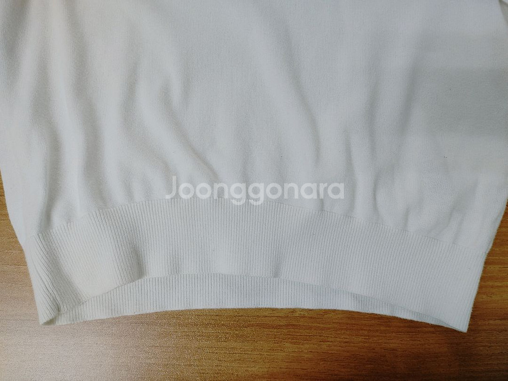 TOMMY HILFIGER 타미 힐피거 투컬러라인 면니트라운드티--5