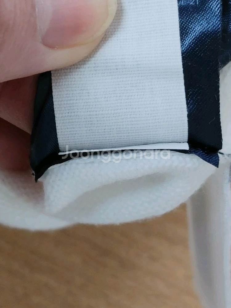 TOMMY HILFIGER 타미 힐피거 투컬러라인 면니트라운드티--9