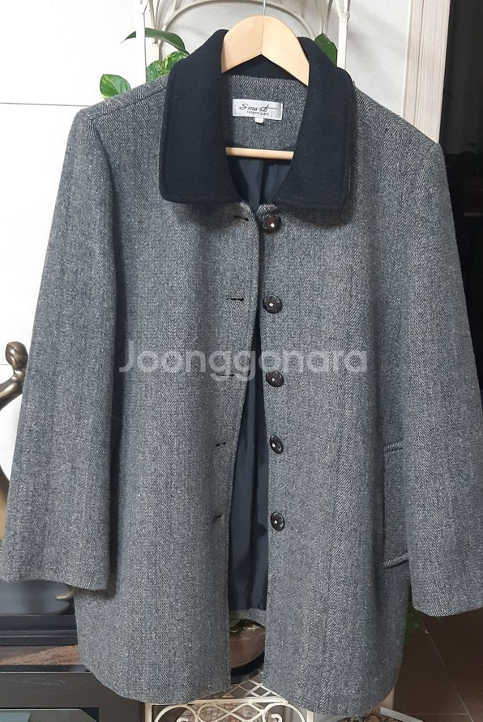 여성 울 100%코트--4