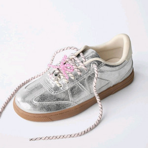 ZARA 자라키즈 실버 메탈릭 리본참 스니커즈 신발 37 (235) 여성 가능