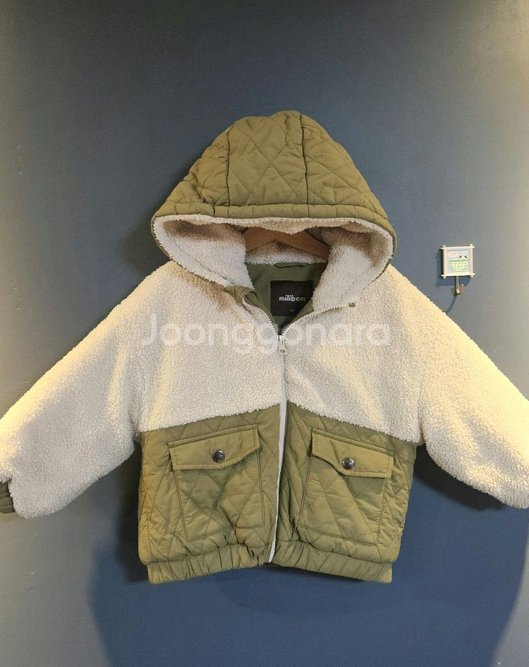 밀리밤 아동 퀼팅 후리스 점퍼 뽀글이 점퍼 110--0