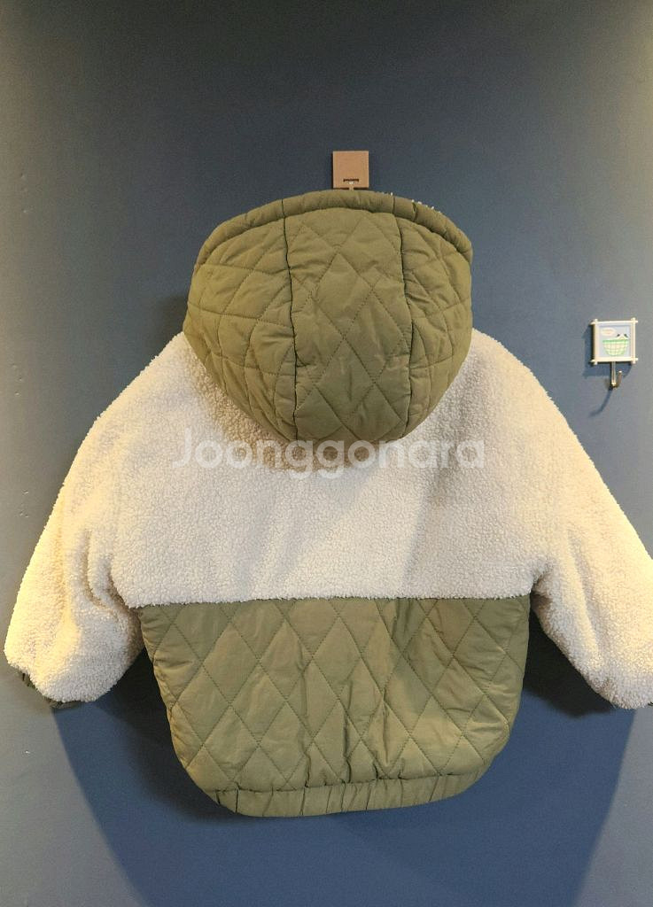 밀리밤 아동 퀼팅 후리스 점퍼 뽀글이 점퍼 110--5