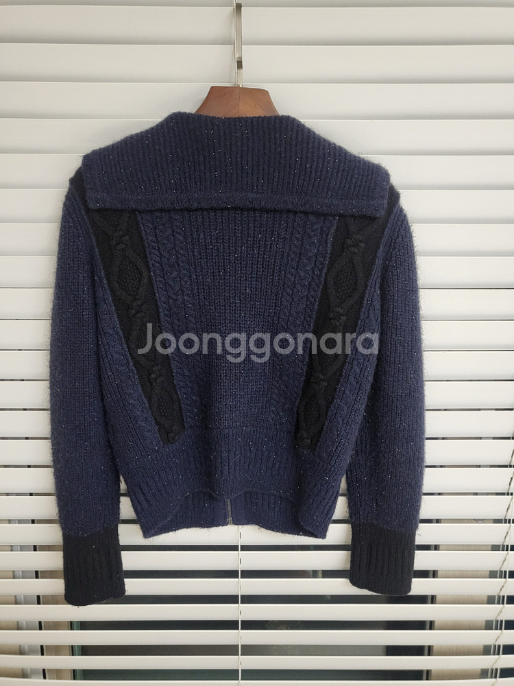 한섬 마인 세일러 니트 자켓--1