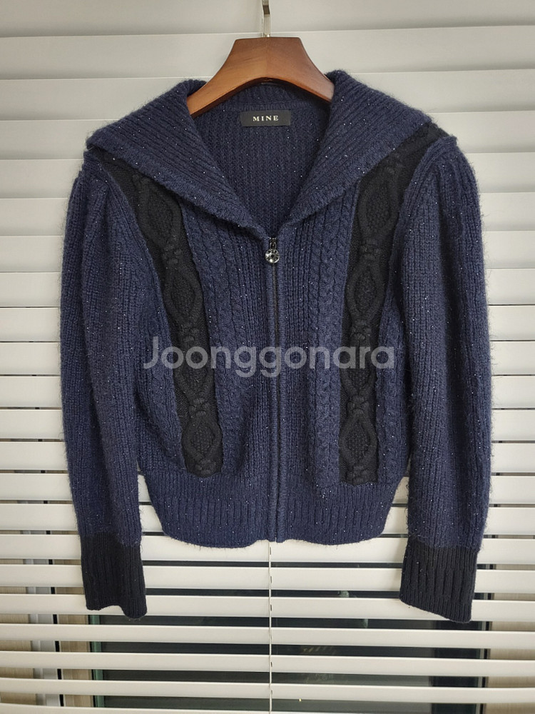 한섬 마인 세일러 니트 자켓--0