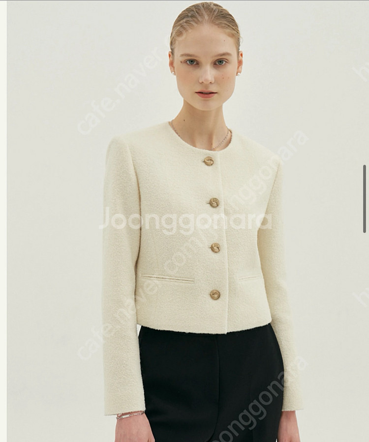 Sie 페브 트위드 자켓--1