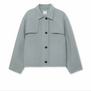 타낫 울 하프코트 스카이블루