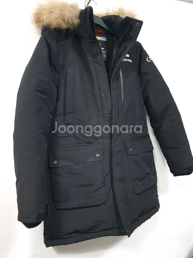 아이더 검정색 카라스 덕다운 자켓 오리털 S사이즈--2