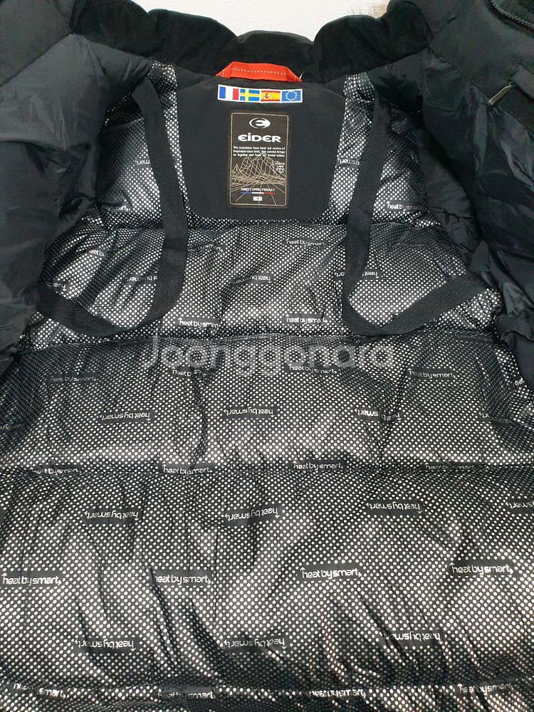 아이더 검정색 카라스 덕다운 자켓 오리털 S사이즈--6