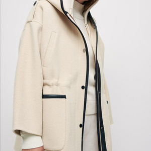 Maje 마쥬 가죽 후드 울 코트 압구정 현대 원가80만원