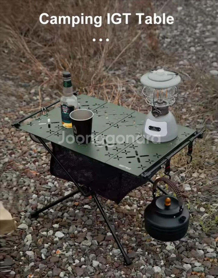 WESTTUNE IGT 2 유닛 접이식 경량테이블 새상품 (블랙/매쉬망포함)--0