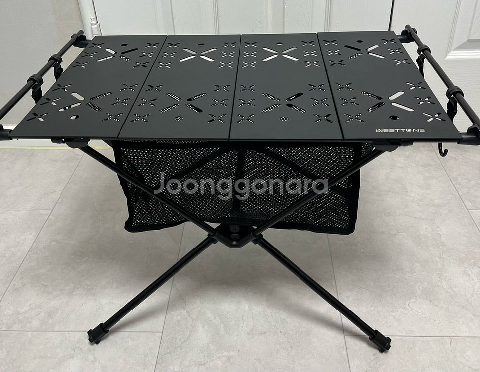 WESTTUNE IGT 2 유닛 접이식 경량테이블 새상품 (블랙/매쉬망포함)--9