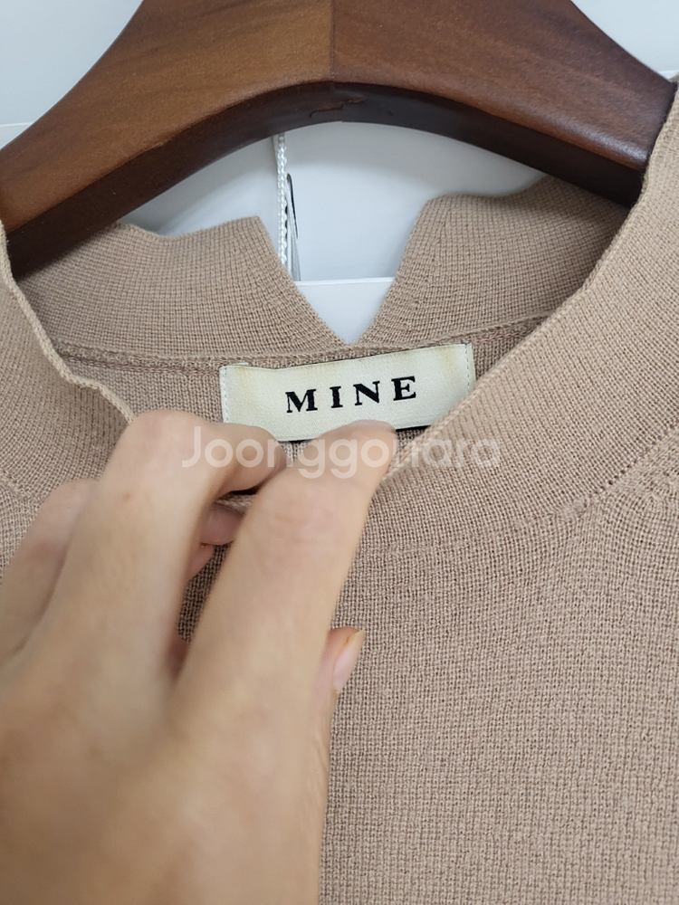 한섬 마인 모100% 니트 원피스--1