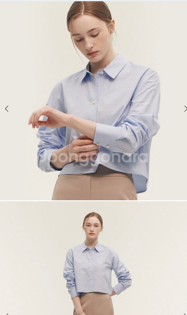 시에 위시 크롭 코튼셔츠--1