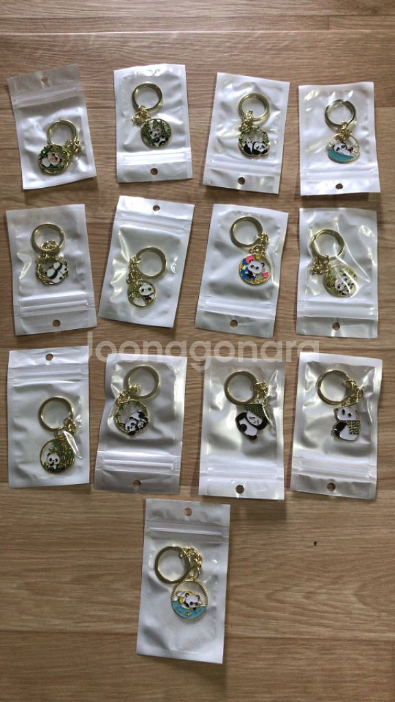 판다곰 열쇠고리 한세트 13매 새상품--0