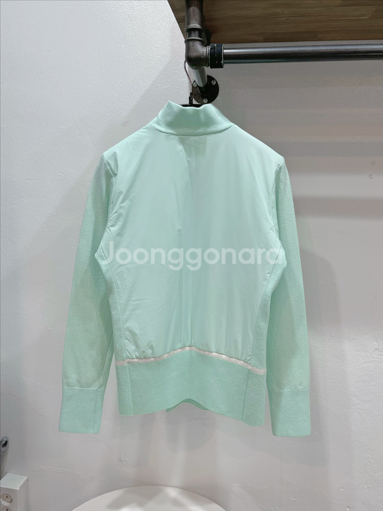 (66/m) 타이틀리스트 피스타치오 사선집업 하이브리드 언발 방풍니트웨어--2