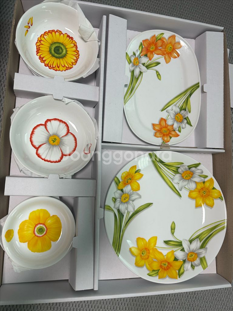 플라워 패턴 식기세트--1