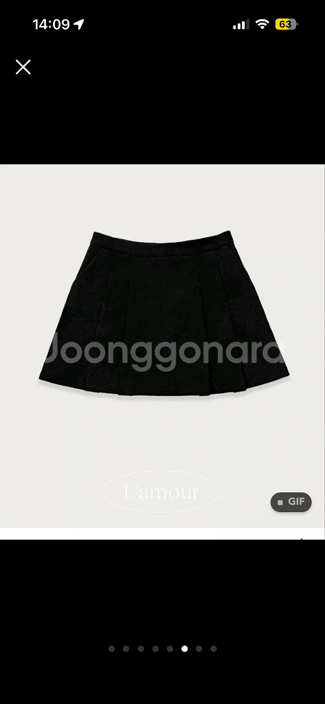 라무어 핀턱 스커트 블랙(s)--5