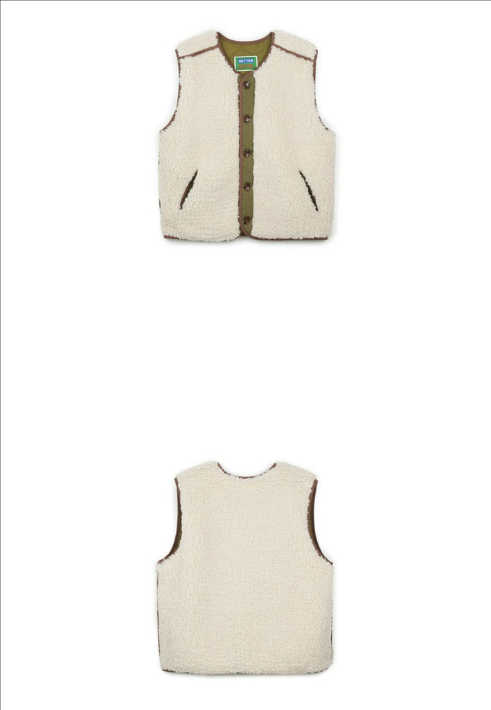 (새상품)그린버터 리버시블 퀼팅 조끼 베스트--7