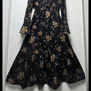 플로럴 롱슬리브 원피스