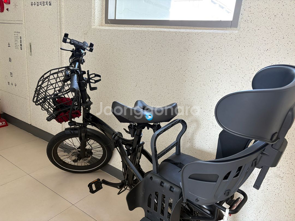 퀄리 전기자전거 + 유아안장--1