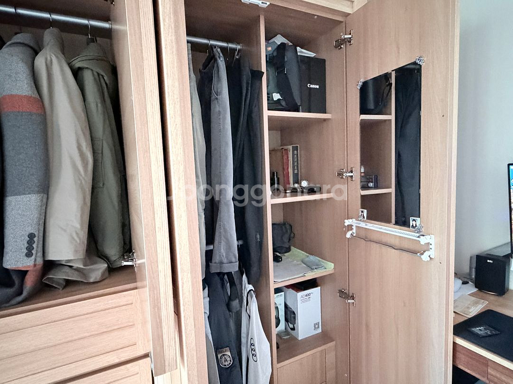 원목 대형 옷장--5